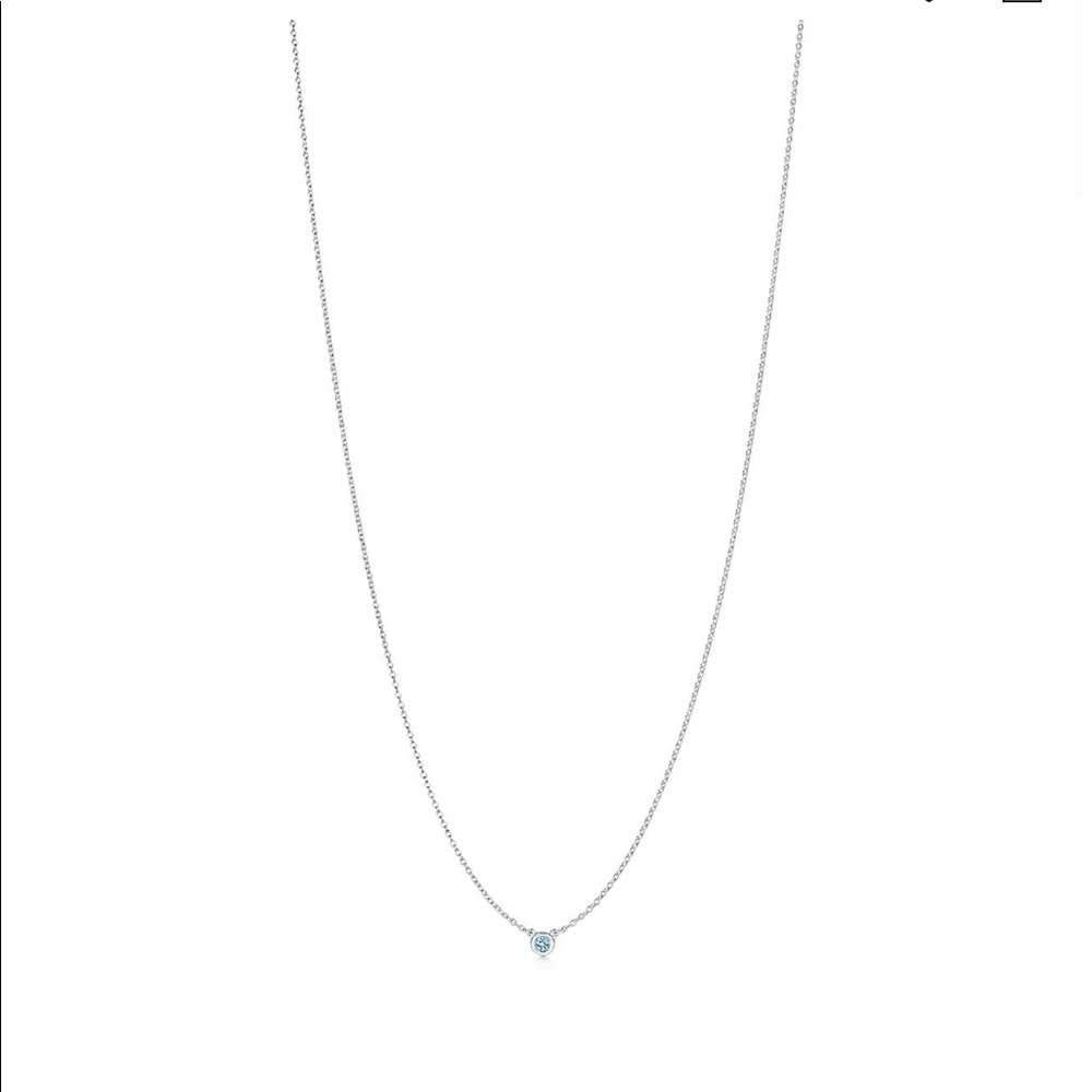 LIKE NEW Tiffany & Co. Elsa Peretti “Pendant By The Yard” Aquamarine Necklace